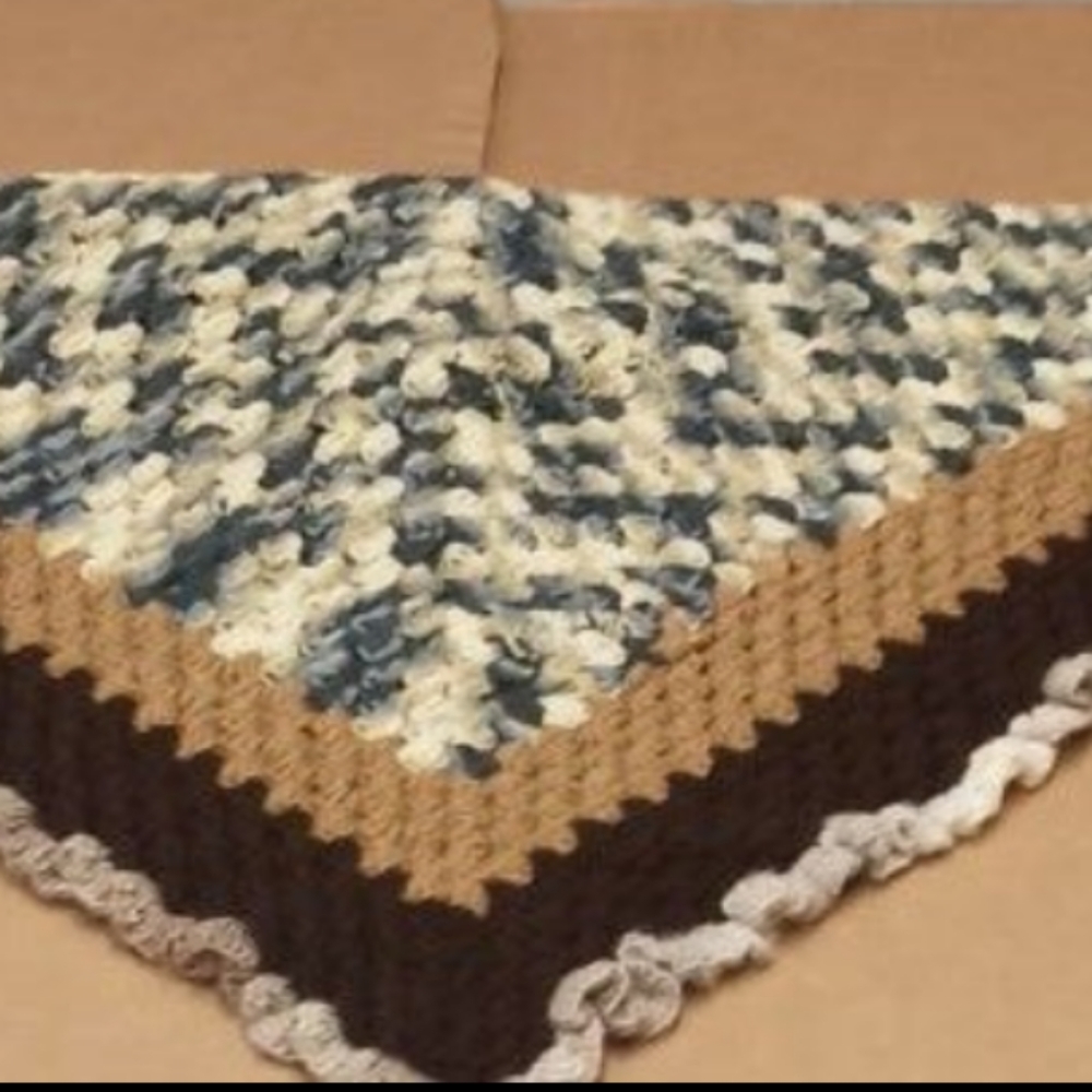 Handmade crochet shawl.